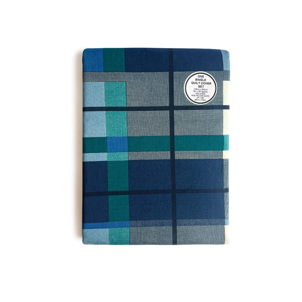 Blue Check Duvet Cover