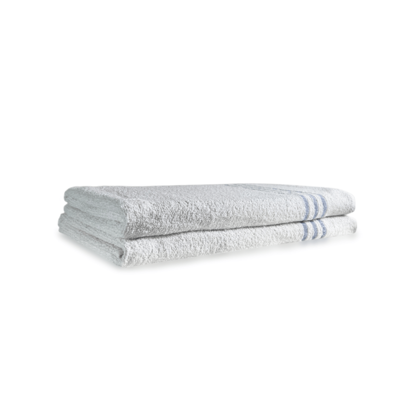 Cotton Blue Header Bar Leisure Bath Sheets