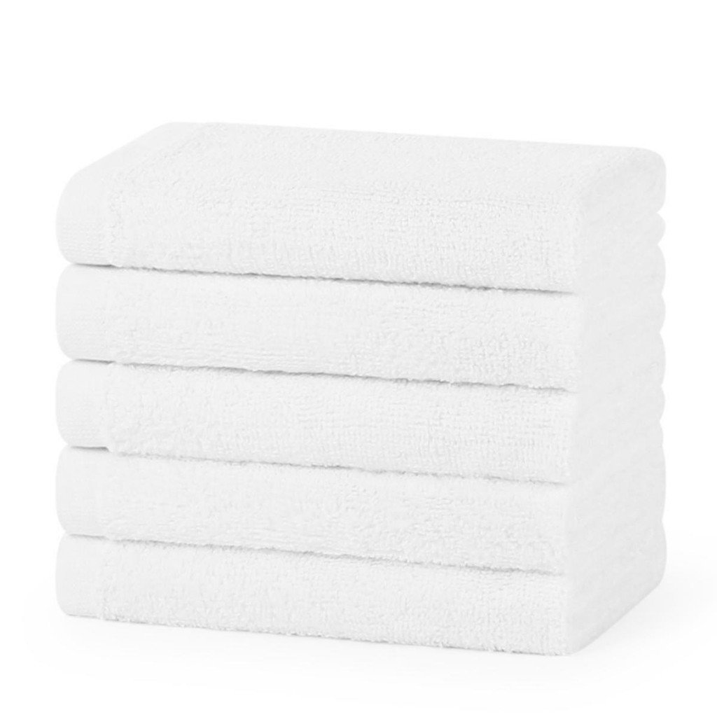 Double Yarn White Face Cloths